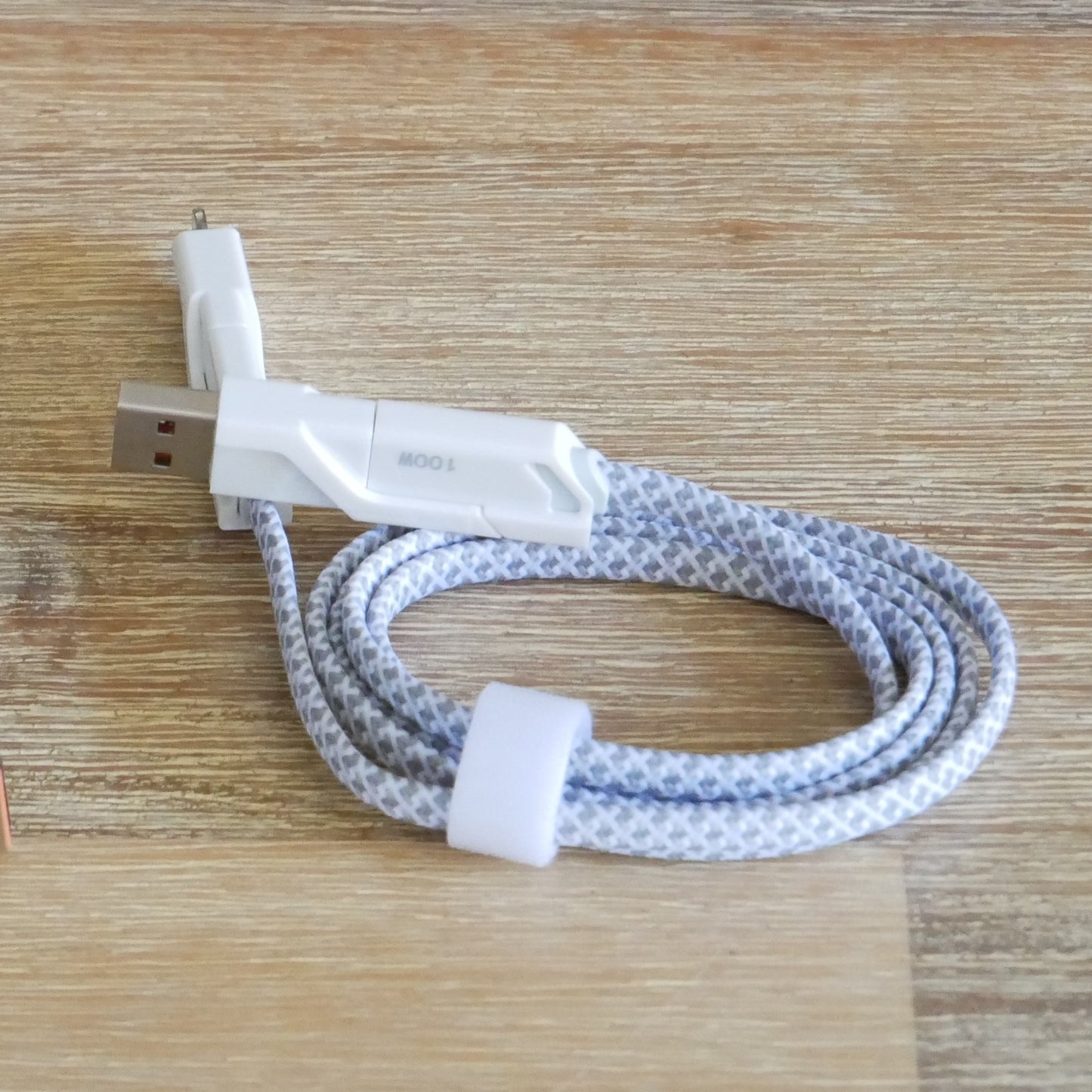 100W Super Fast Charging 4 in 1 Data Cable White