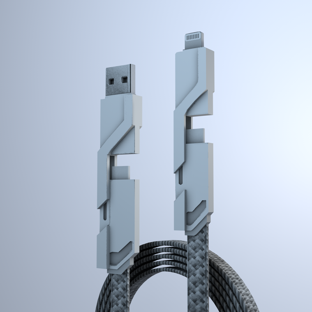100W Super Fast Charging 4 in 1 Data Cable White