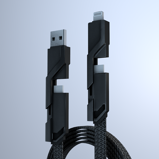 100W Super Fast Charging 4 in 1 Data Cable Black