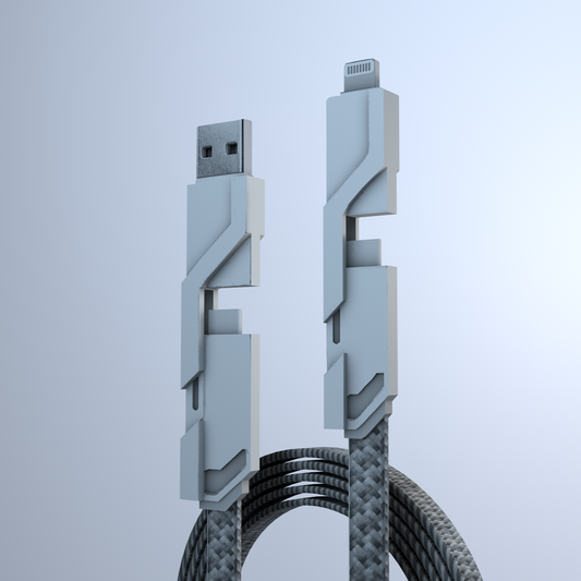 100W Super Fast Charging 4 in 1 Data Cable White
